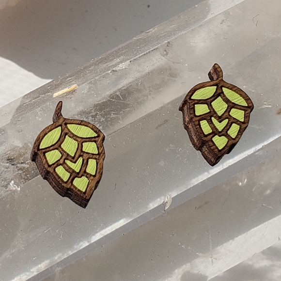 Laser cut hops earrings - Picture 5 of 11